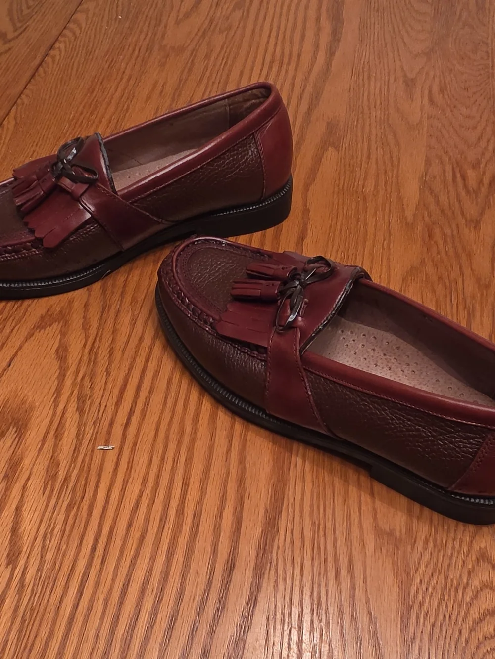 Florsheim Men's Burgundy Tassel Kiltie Loafers S 8.5